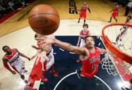 Joakim Noah #13 of the Chicago Bulls grabs a rebound